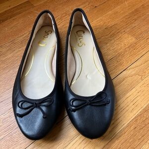 Circus by Sam Edelman Charlotte Women's Black Leather Ballet Flats